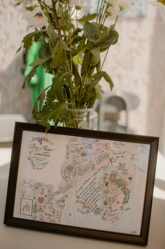 Un faire-part de mariage encadré