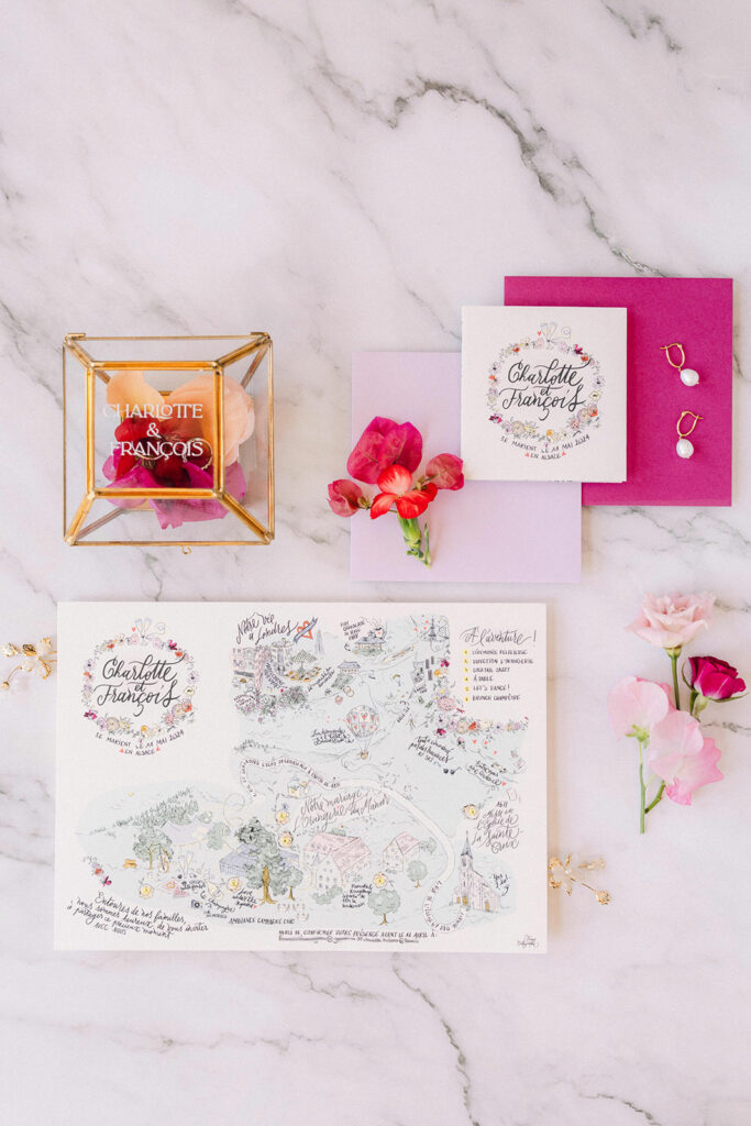 Un faire-part de mariage personnalisé et illustré