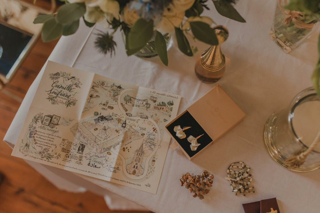 Un faire-part de mariage qui raconte l'histoire des mariés