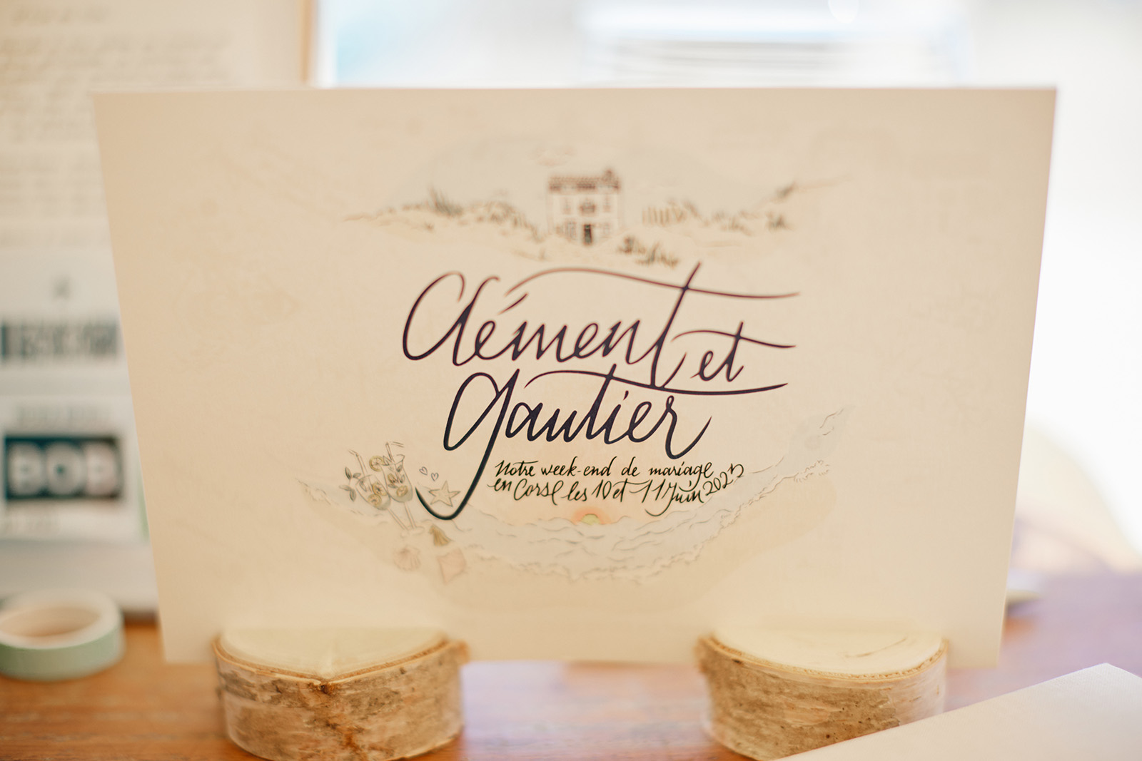 faire-part de mariage à la mer personnalisé