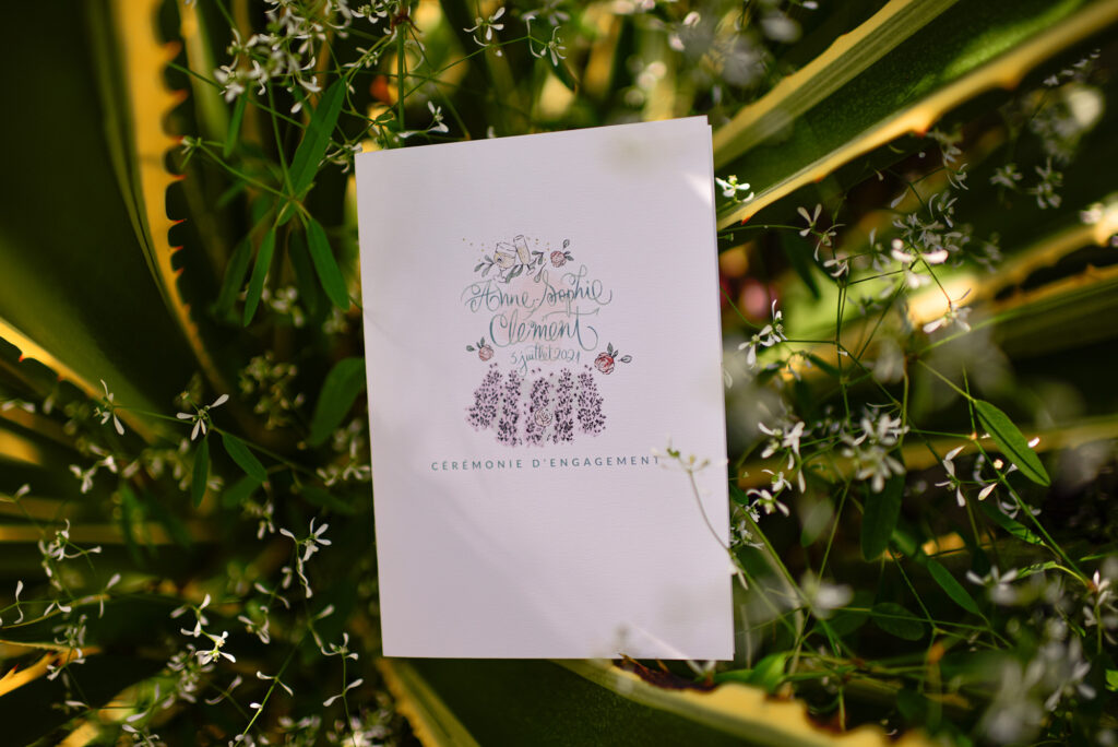 livret de cérémonie d'engagement pour un mariage
