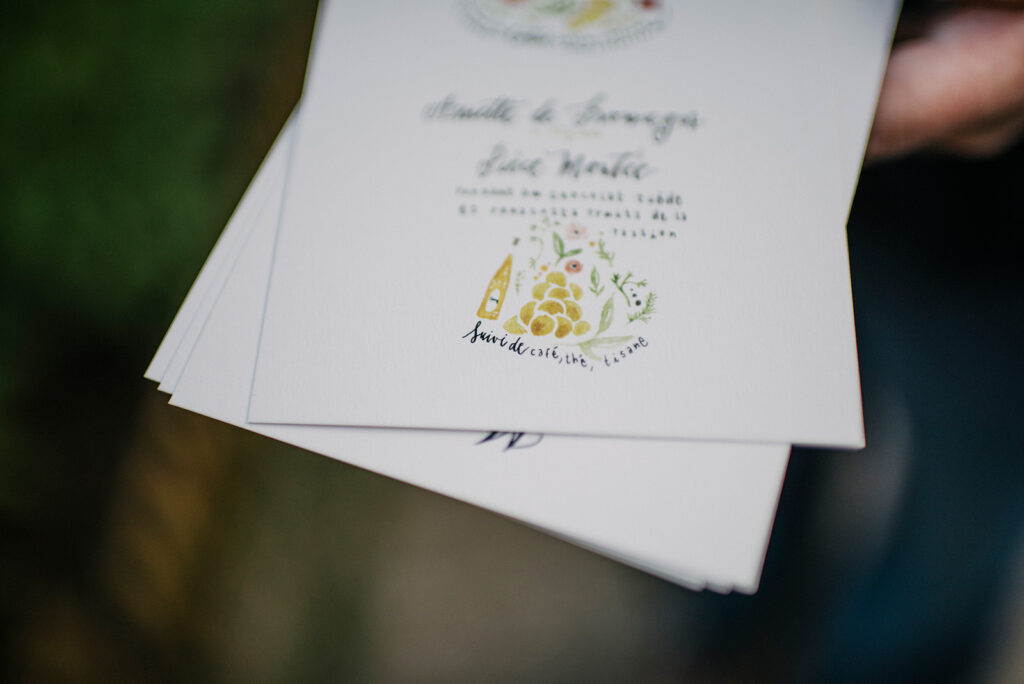 illustration d'un dessert à l'aquarelle