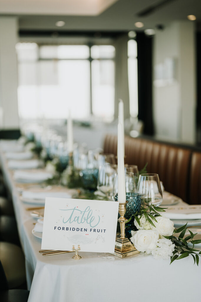 Nom de table pour un mariage à la mer